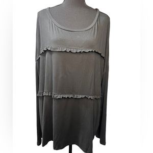 NWT Ninexis Black Tiered Ruffle Tunic Size 3X